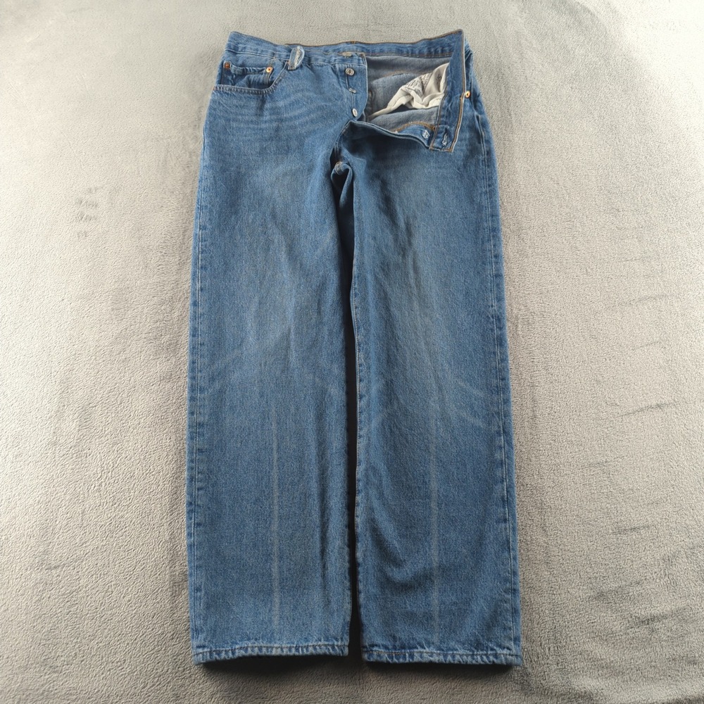Levis 501 90s Jeans 32x30 Light Blue Faded Straight Grunge Skater Retro Classic